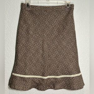 GAP Vintage Y2K Pastel Tweed & Mint Green Trumpet Skirt Size 1